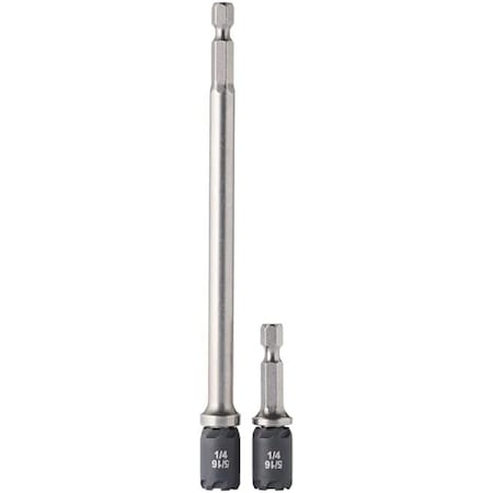 Malco 2 in. and 6 in. Reversible SawTooth Hex Driver 1/4 in. and 5/16 in. 2PK SAWTCOMBO